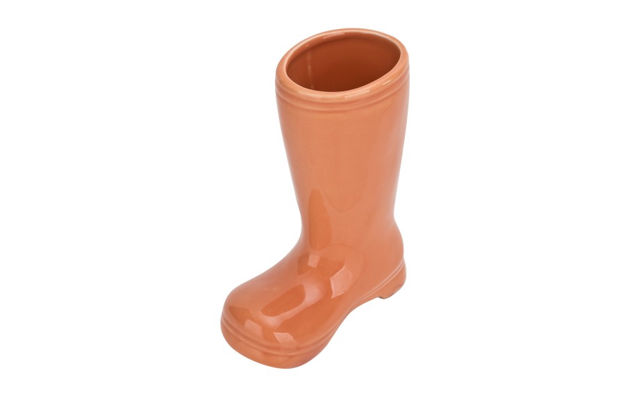 Osłonka ceramiczna pojemnik But morela 16x7,5x21 cm