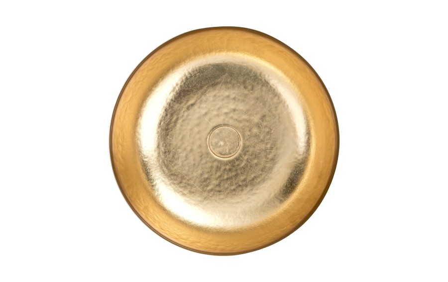 Patera dekoracyjna szklana złota na nodze 27 cm Art-Pol 184478 | Elegancka misa glamour