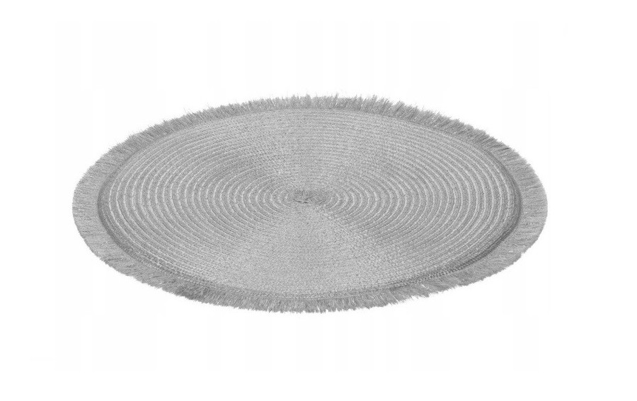 Podkładka stołowa 35 cm mata srebrna z tkaniny