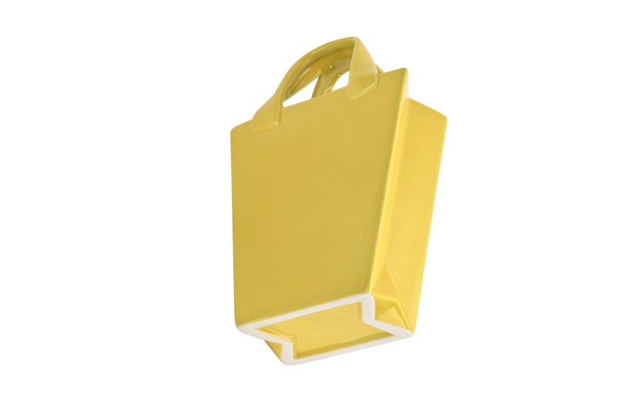Wazen ceramiczny 30 cm Torebka żółta Ewax 90733