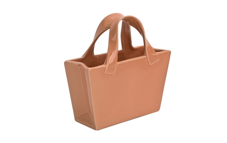 Wazen ceramiczny 25 cm Torebka morelowa Ewax 91006