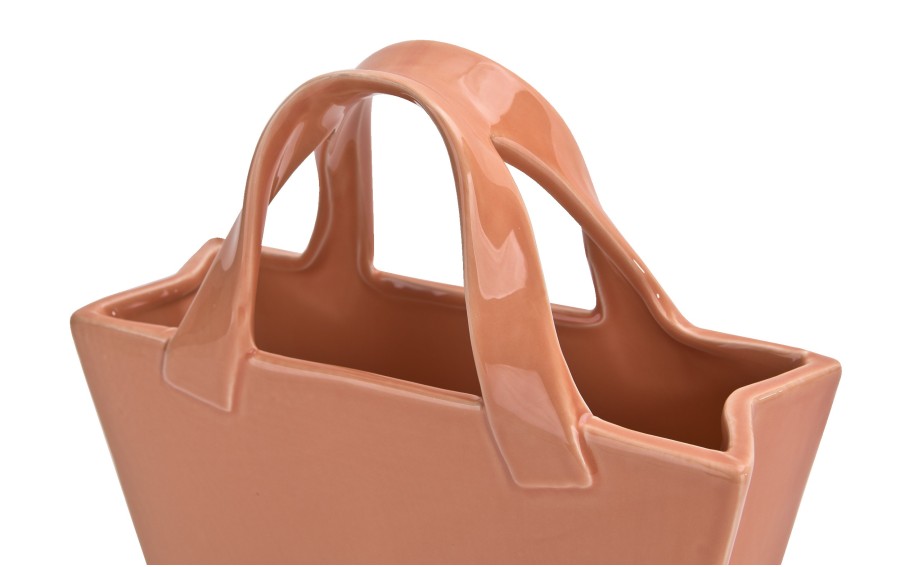 Wazen ceramiczny 25 cm Torebka morelowa Ewax 91006