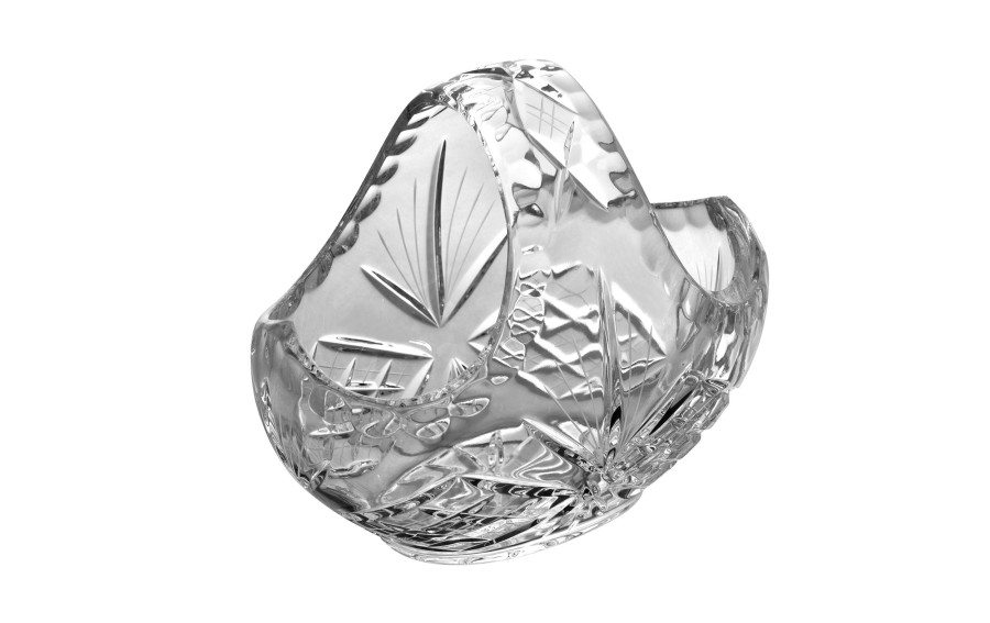 Koszyk kryształowy 15 × 10 × 13,5 cm Glass Factory Zawiercie 5500-1355