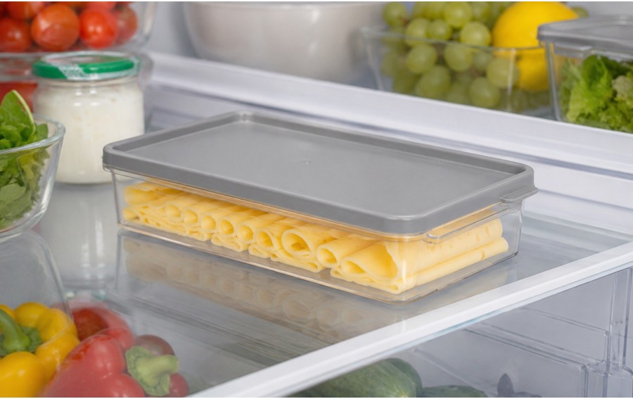 Pojemnik do lodówki RAVI 600 ml z pokrywką transparentny