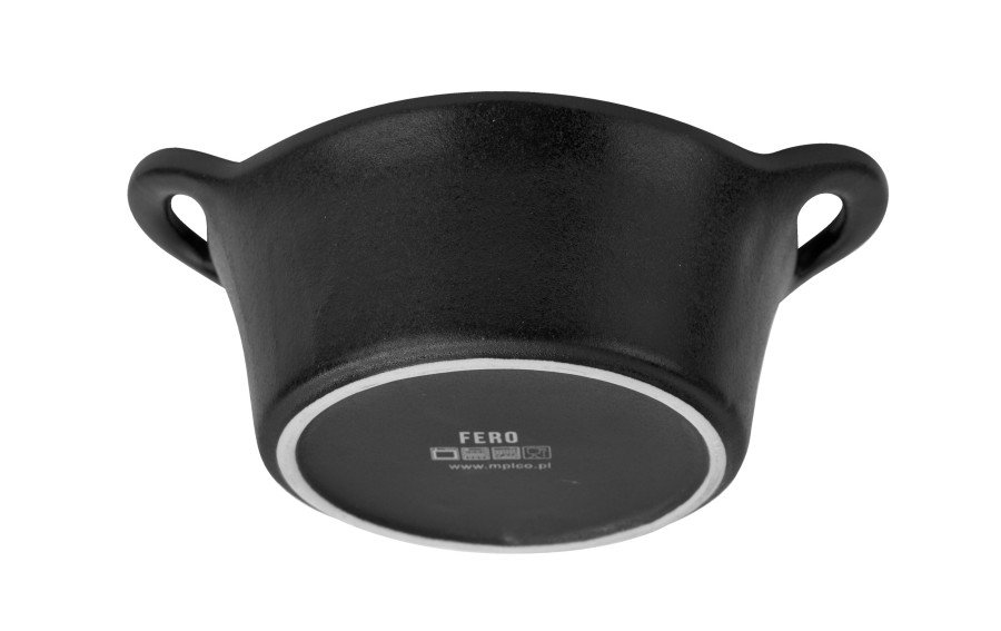 Garnek ceramiczny FERO BLACK z pokrywką 750 ml 23 cm