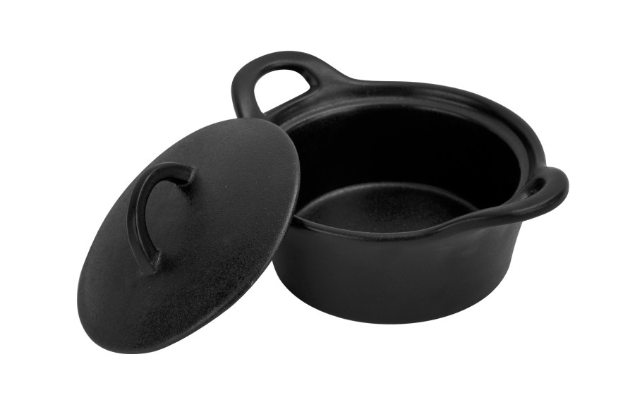 Garnek ceramiczny FERO BLACK z pokrywką 750 ml 23 cm