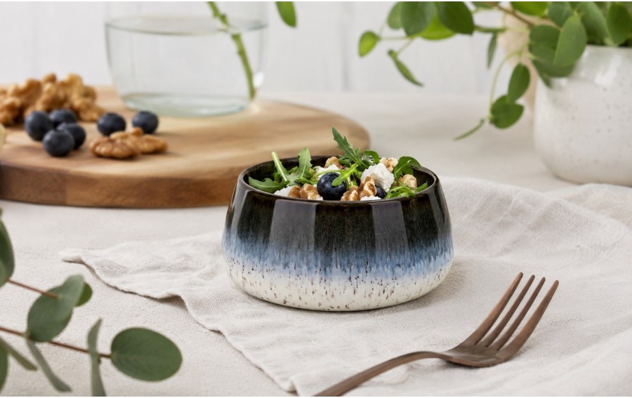 LUNA LINE miska deserowa 12 cm 350 ml ceramiczna grafitowa