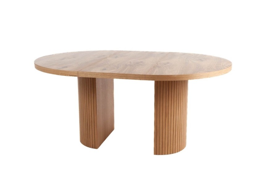 Stół Lusso Fi 120cm rozkładany dąb naturalny sękaty