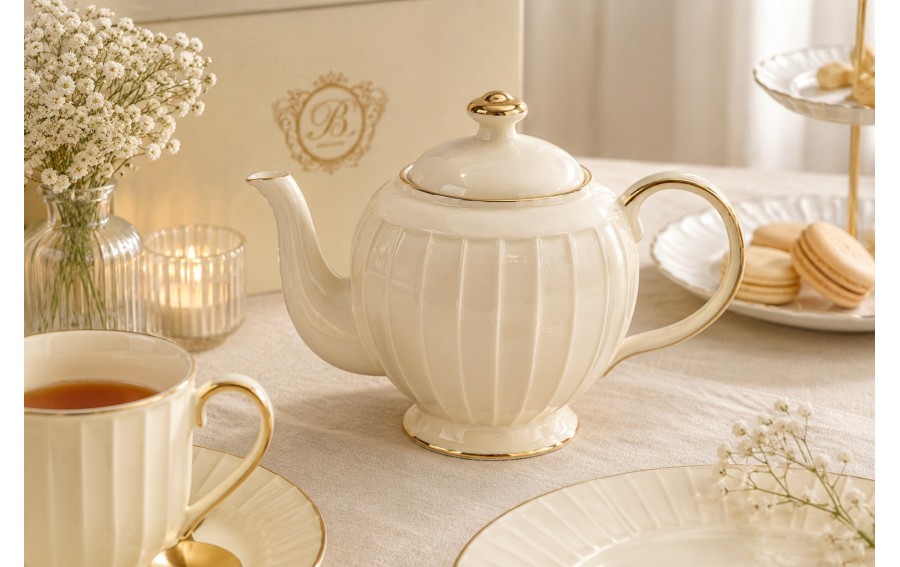 Dzbanek porcelanowy NINA ECRU Exclusive 1125 ml