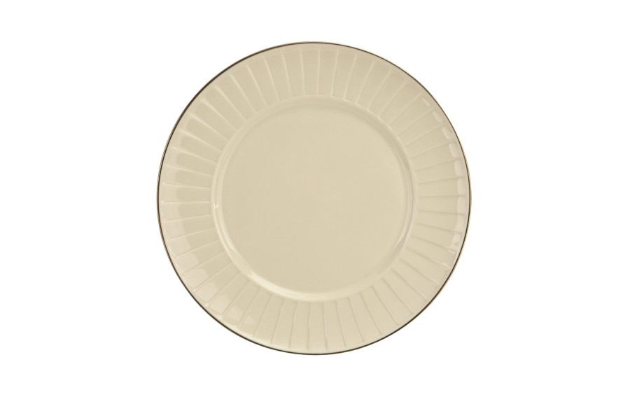 Komplet 2 talerzy deserowych NINA ECRU Exclusive 21 cm