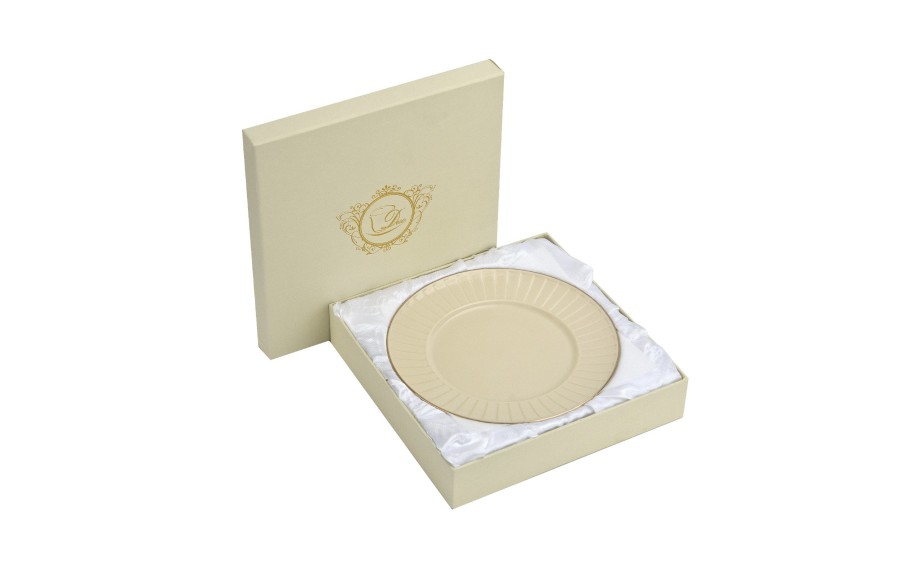 Komplet 2 talerzy deserowych NINA ECRU Exclusive 21 cm