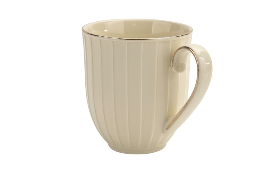 Kubek porcelanowy  z zaparzaczem NINA ECRU Exclusive New Bone China