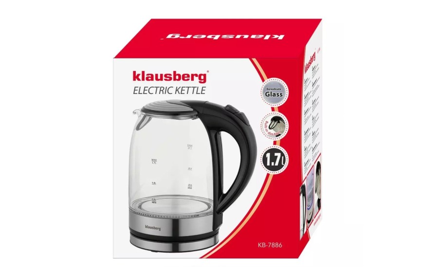 Czajnik elektryczny Klausberg KB-7886 szklany 1,7 l