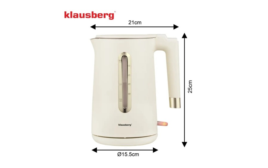 Czajnik elektryczny Klausberg KB-9004 kremowy