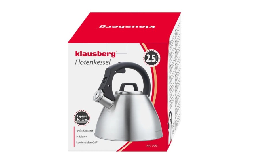 Czajnik tradycyjny 2,5 L srebrny KB-7951