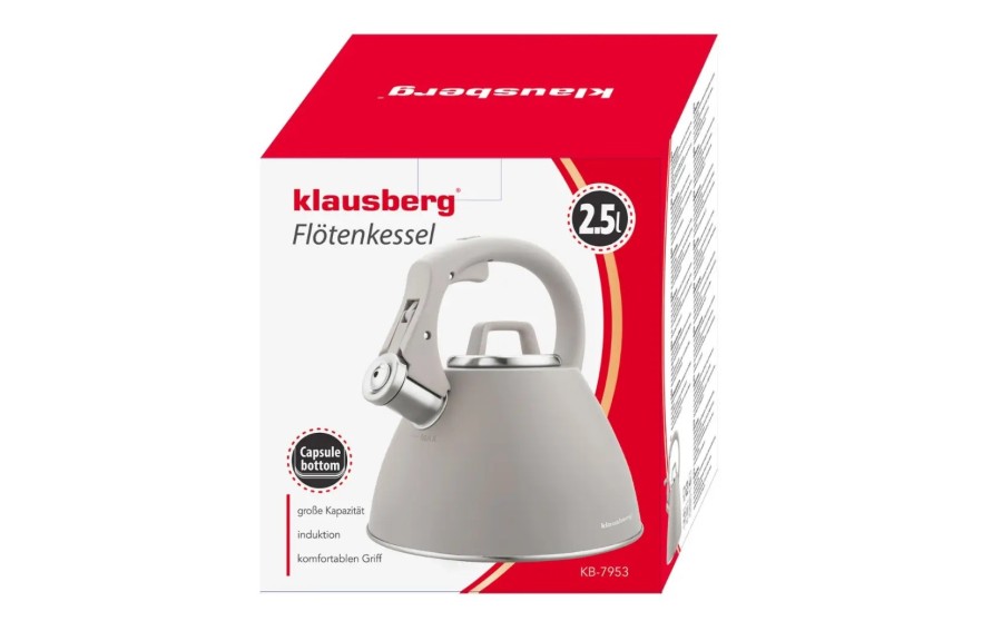 Czajnik stalowy Klausberg KB-7953 2,5 l szary | Indukcja