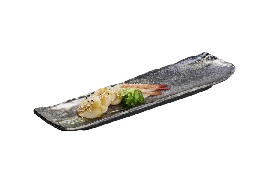 Taca do sushi UMI 85562 czarna melamina 35 × 10 cm