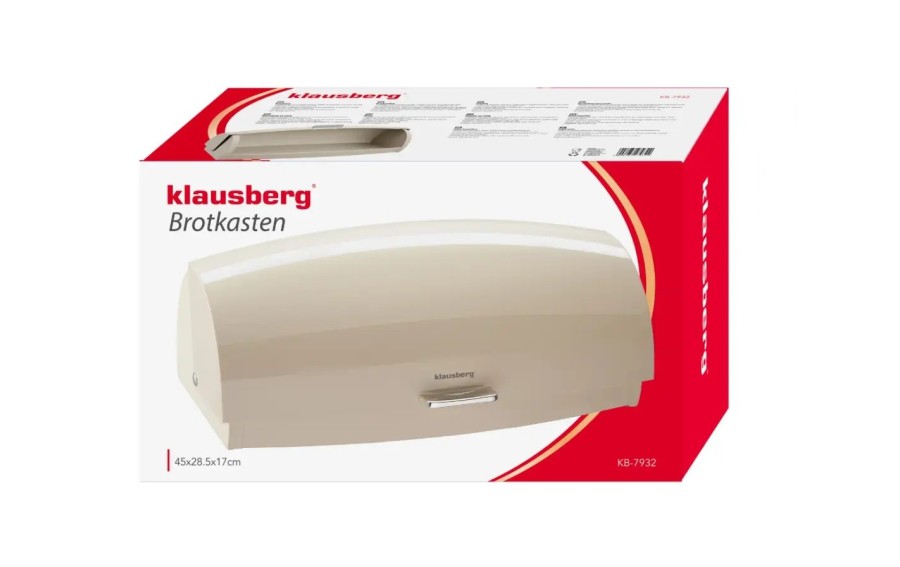 Chlebak metalowy KLAUSBERG KB-7932 beżowy 45 cm