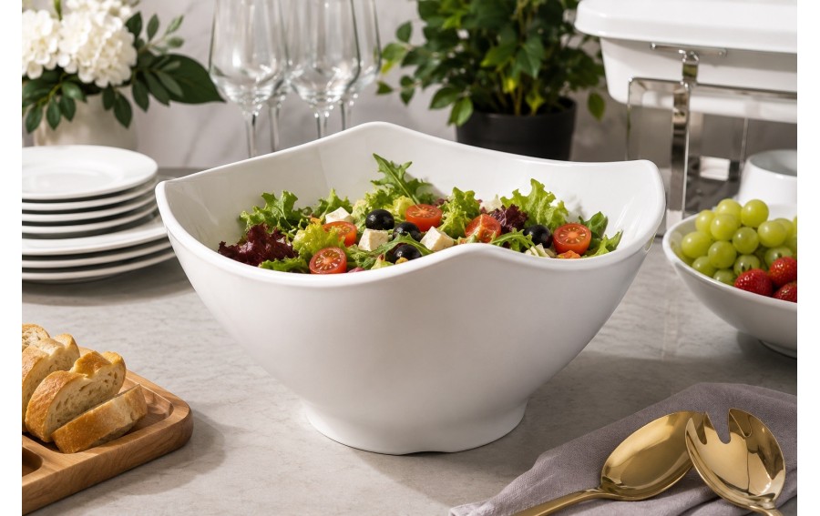 Miska GLOBAL BUFFET 6 l 35 cm biała z melaminy