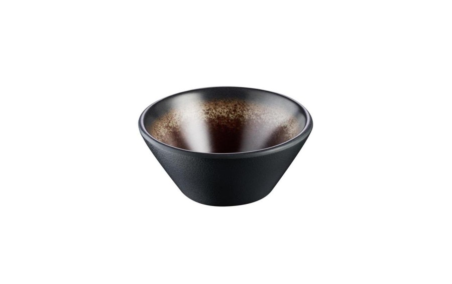 Miska APS KAYA 100 ml z melaminy 8,5 cm brązowo-szara