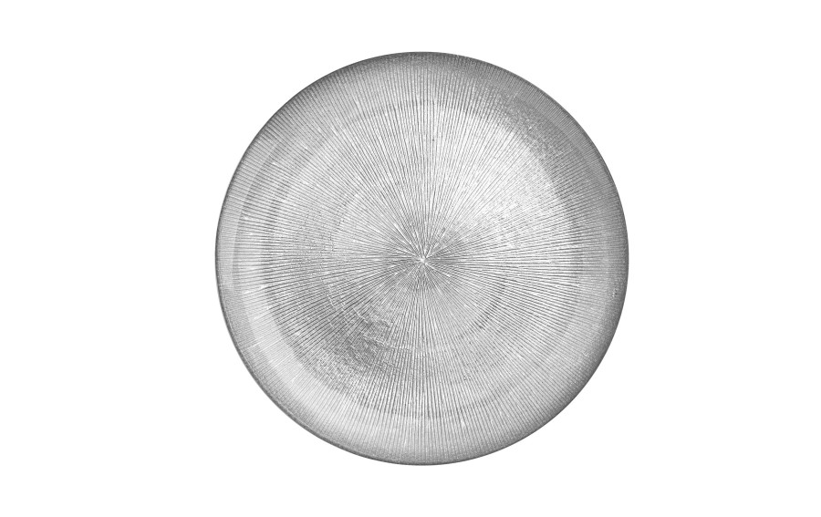 Patera dekoracyjna 27 cm okrągła Ambition Serve srebrna