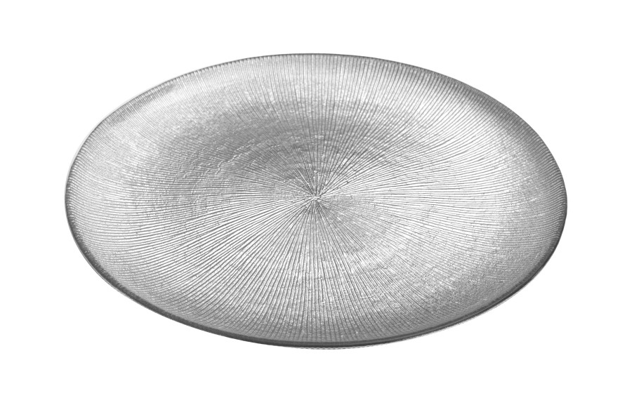 Patera dekoracyjna 27 cm okrągła Ambition Serve srebrna
