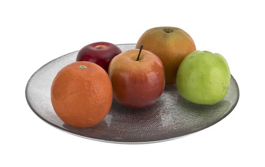 Patera dekoracyjna 27 cm okrągła Ambition Serve srebrna