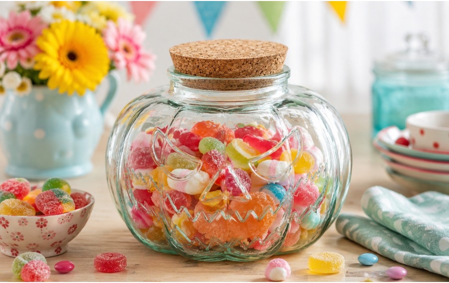 Słoik Dynia 1,2 L z korkiem San Miguel Recycled Glass
