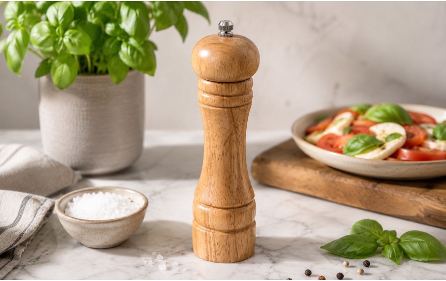 Drewniany młynek do soli Hendi 21,5 cm | Ceramiczny mechanizm