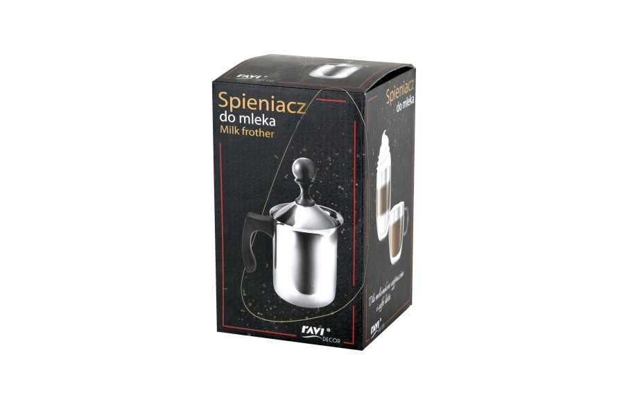 Spieniacz do mleka Ravi 400 ml | Ręczny stal nierdzewna