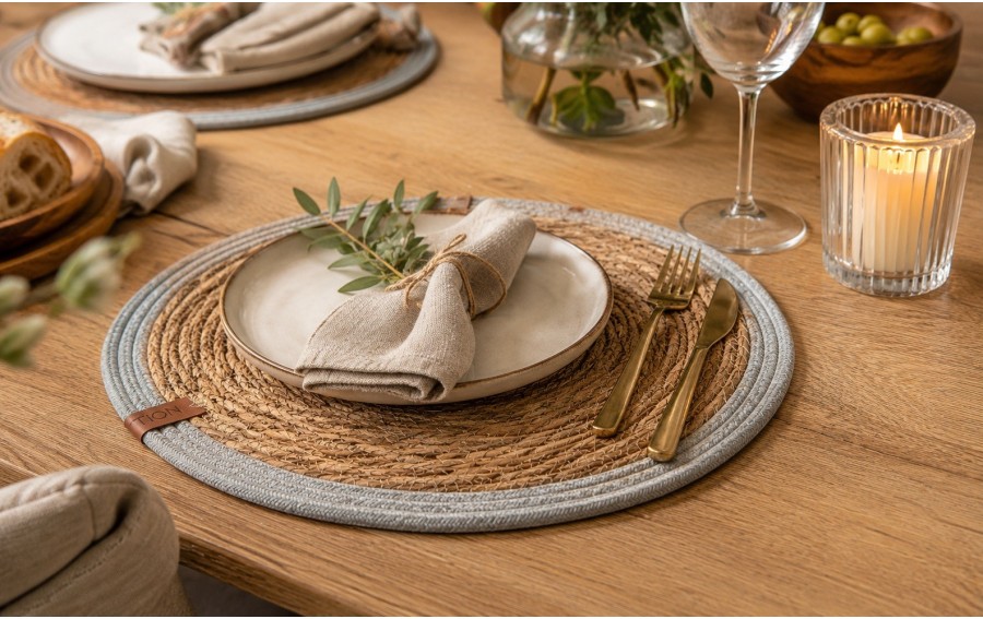 Mata stołowa 35 cm Boho sznurek Natural 44886