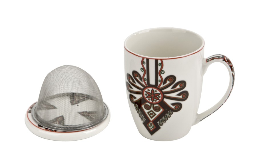 Kubek porcelanowy 350 ml z zaparzaczem Parzenica