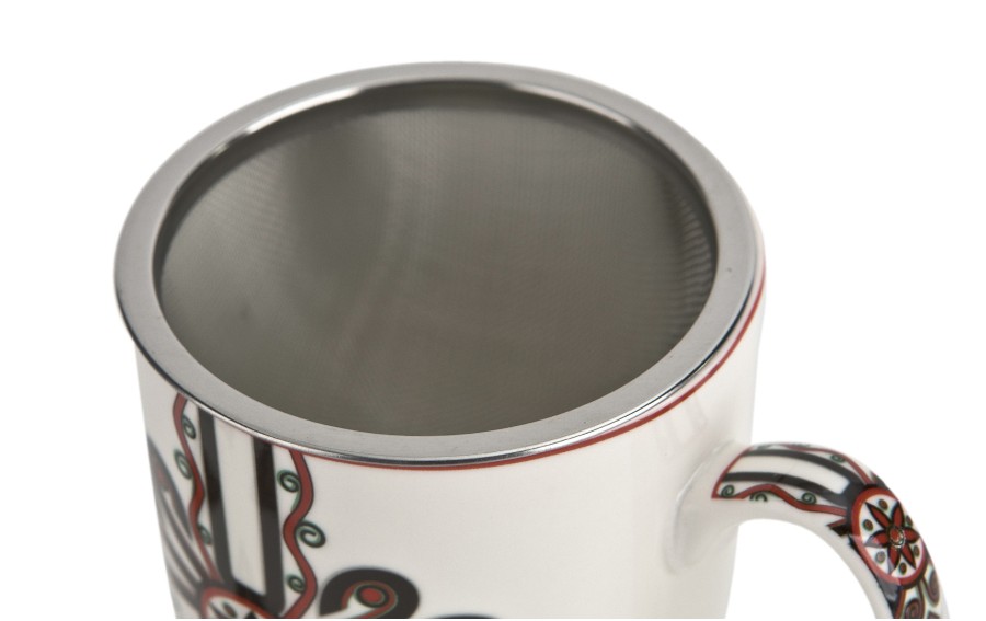 Kubek porcelanowy 350 ml z zaparzaczem Parzenica
