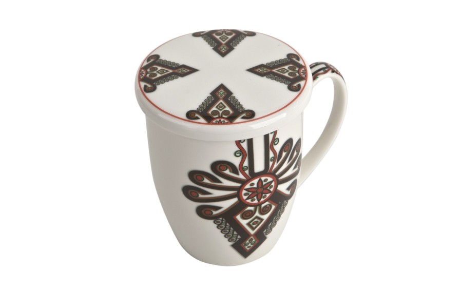 Kubek porcelanowy 350 ml z zaparzaczem Parzenica