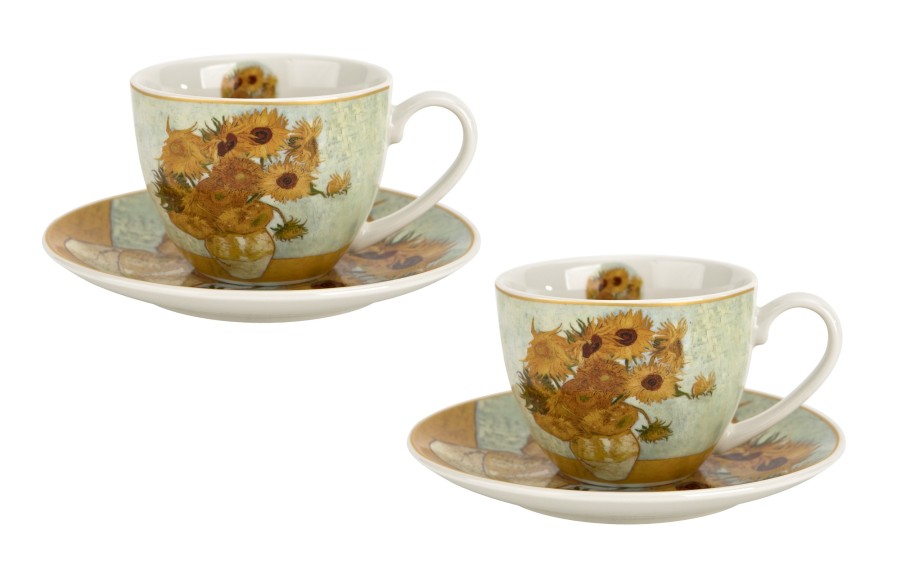 2x Filiżanka 280ml ze spodkiem Sunflowers