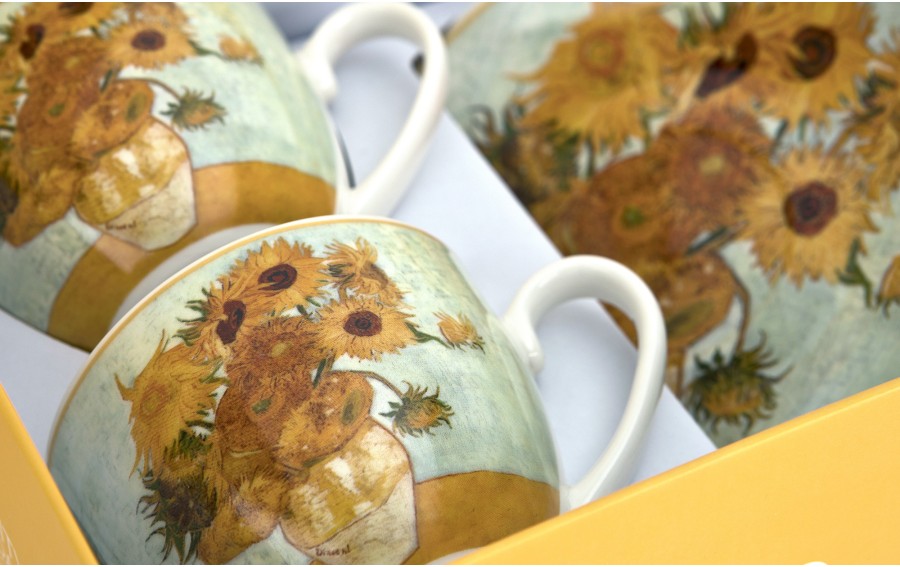 2x Filiżanka 280ml ze spodkiem Sunflowers
