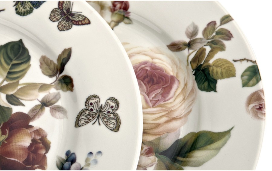 Komplet 2 talerzy deserowych 19 cm ZAHRA Flower Classic
