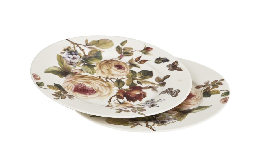 Komplet 2 talerzy deserowych 19 cm ZAHRA Flower Classic