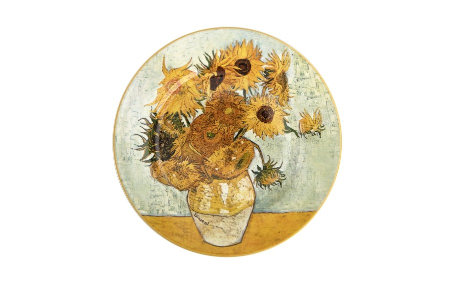 Komplet 2 talerzy deserowych 19 cm SUNFLOWERS inspired by Van Gogh