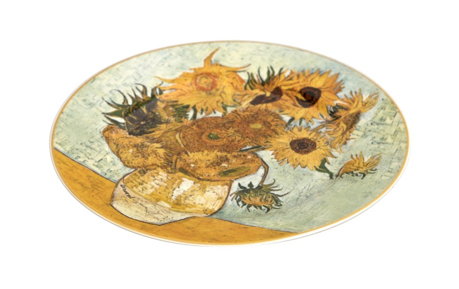 Komplet 2 talerzy deserowych 19 cm SUNFLOWERS inspired by Van Gogh