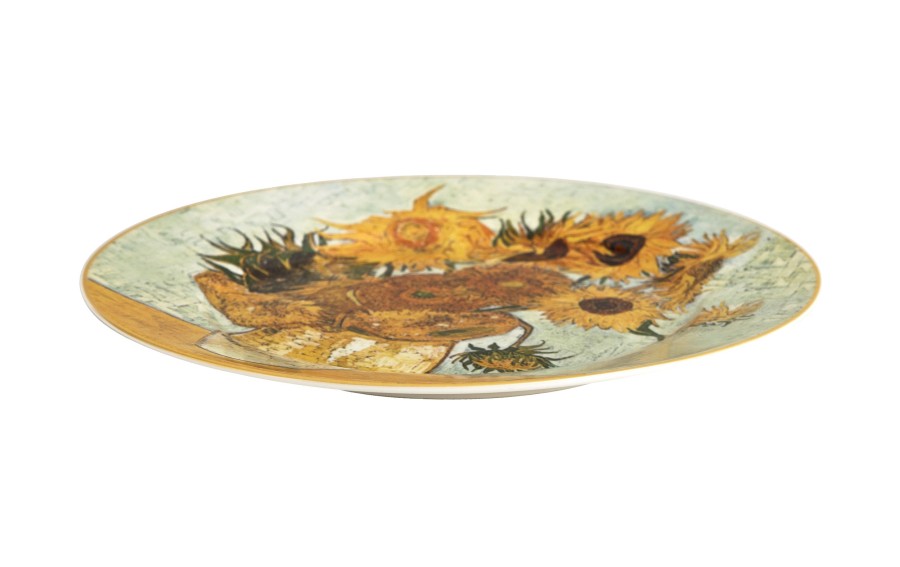 Komplet 2 talerzy deserowych 19 cm SUNFLOWERS inspired by Van Gogh
