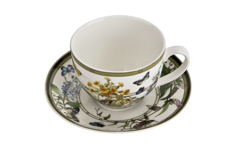 Komplet 2 filiżanek ze spodkami KWIATOWA RAPSODIA 270 ml Duo