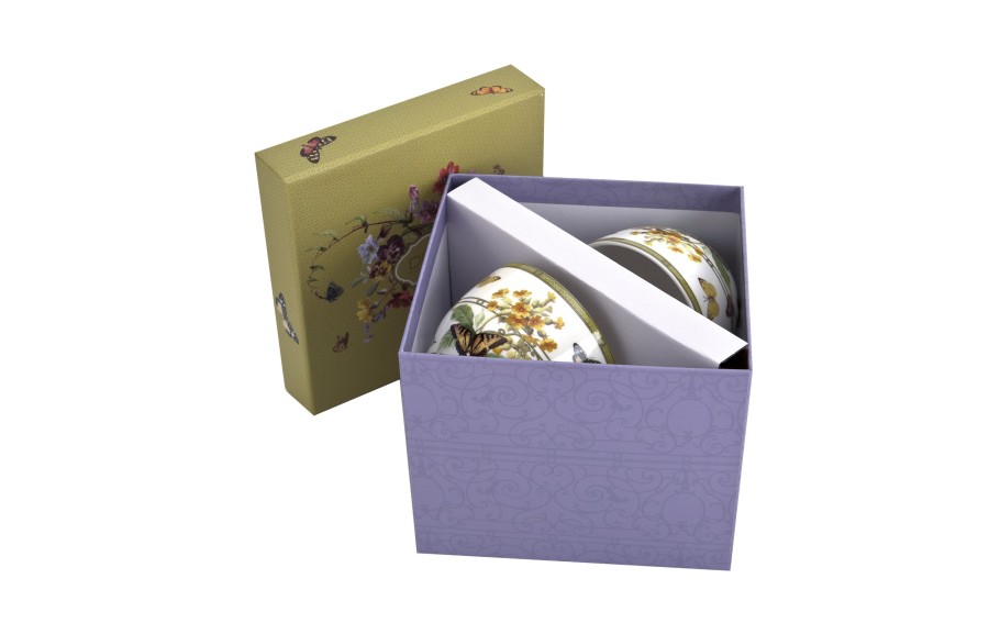 Komplet 2 filiżanek ze spodkami KWIATOWA RAPSODIA 270 ml Duo