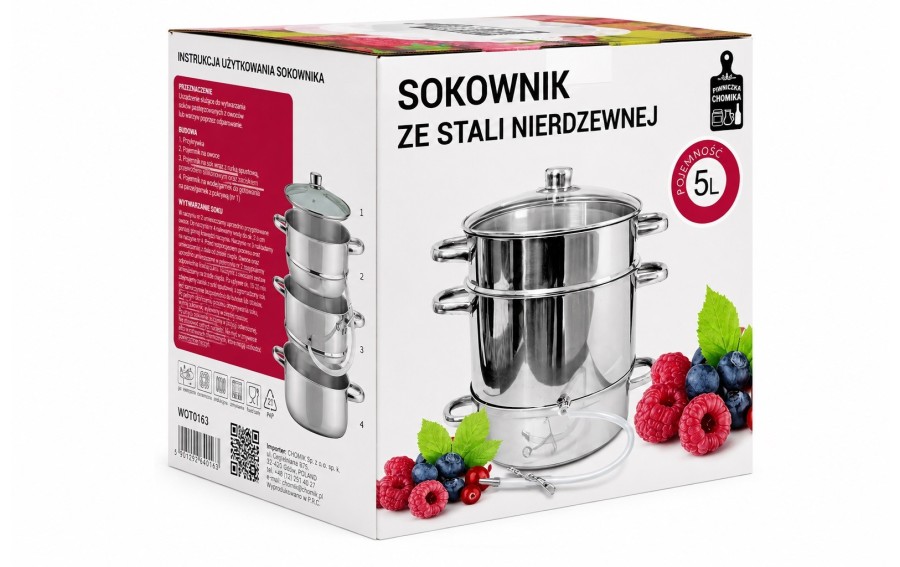 Sokownik nierdzewny 5 l 3w1 Piwniczka Chomika