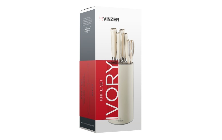 Zestaw noży kuchennych Vinzer Ivory 6 el. 50117