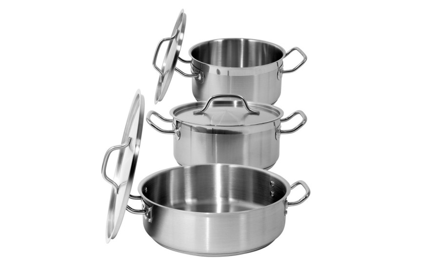 Garnek niski YATO 28 cm 8 l z pokrywką stal nierdzewna