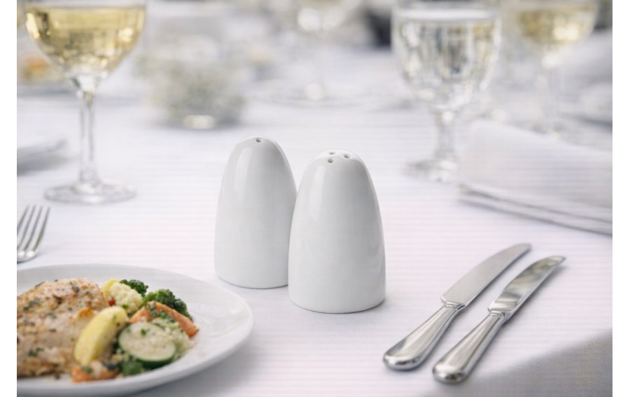 Solniczka porcelanowa Ewa 6,5 cm biała Lubiana