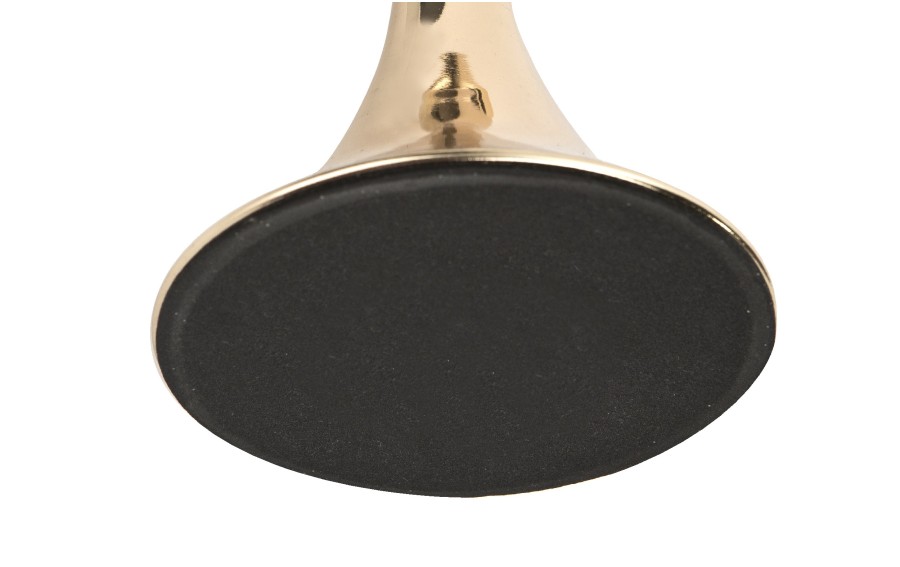 Świecznik metalowy 38 cm złoty