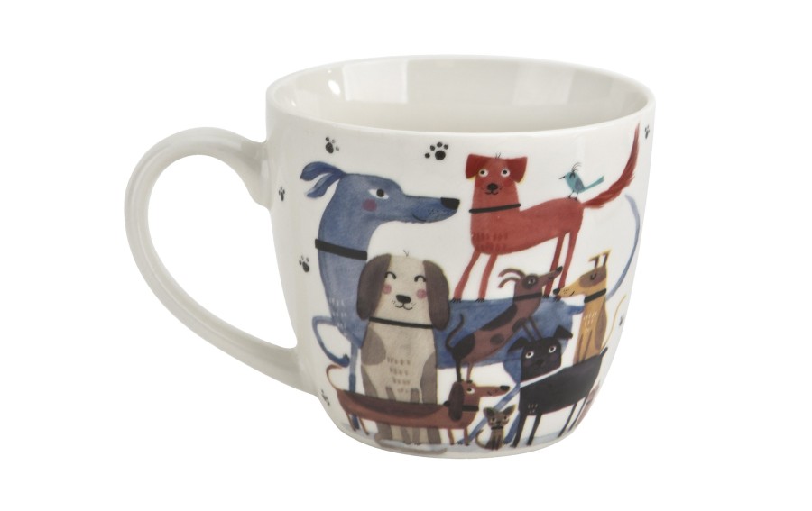 Kubek porcelanowy 460 ml Psy na spacerze