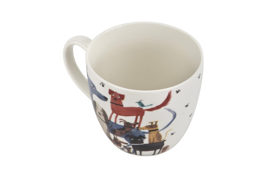 Kubek porcelanowy 460 ml Psy na spacerze